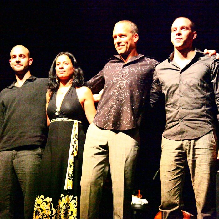 The quartet acknowledging the applause